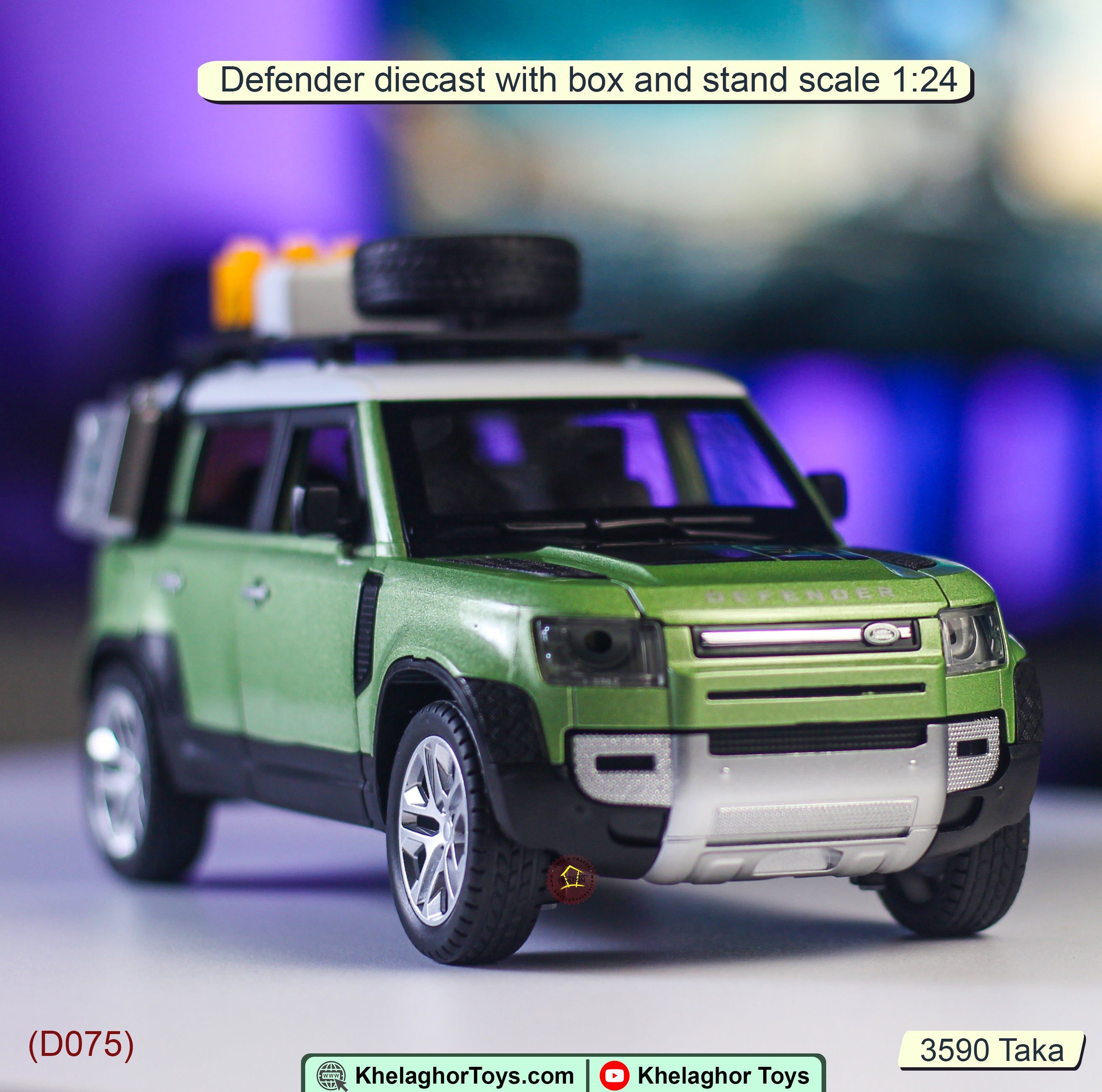 Land Rover Defender 110 Die Cast Model - Off-Road SUV Toy