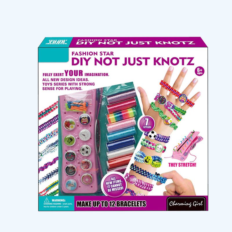 Fashion Star Not Just Knotz | DIY Friendship Bracelet Making Kit with Loom, Threads & Beads