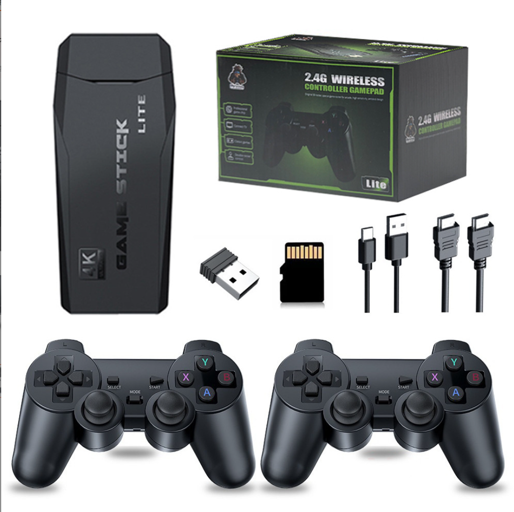 GameStick Lite 2.4G Wireless Retro Game Console – HDMI, 2 Controllers, 10000+ Games