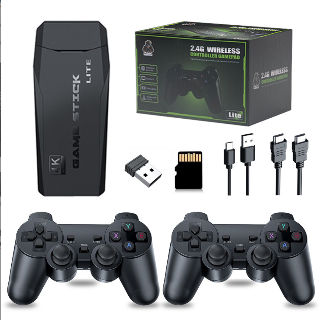 GameStick Lite 2.4G Wireless Retro Game Console – HDMI, 2 Controllers, 10000+ Games