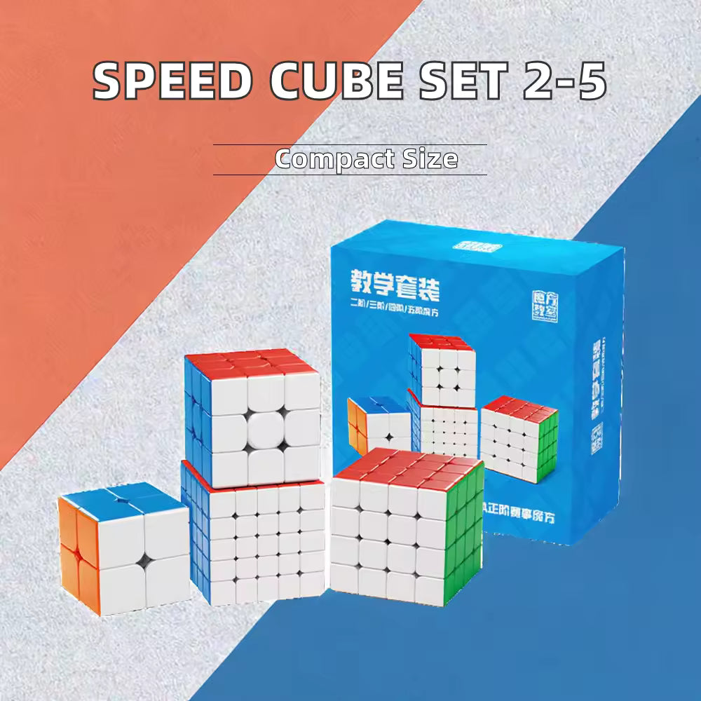 MoYu MeiLong Stickerless Speed Cube Gift Set – 2x2 to 5x5 Bundle