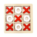 Wooden Tic-Tac-Toe Board Game – Colorful X & O Strategy Game for Kids