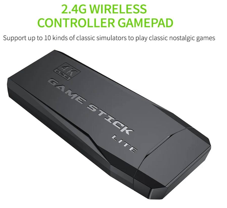 GameStick Lite 2.4G Wireless Retro Game Console – HDMI, 2 Controllers, 10000+ Games