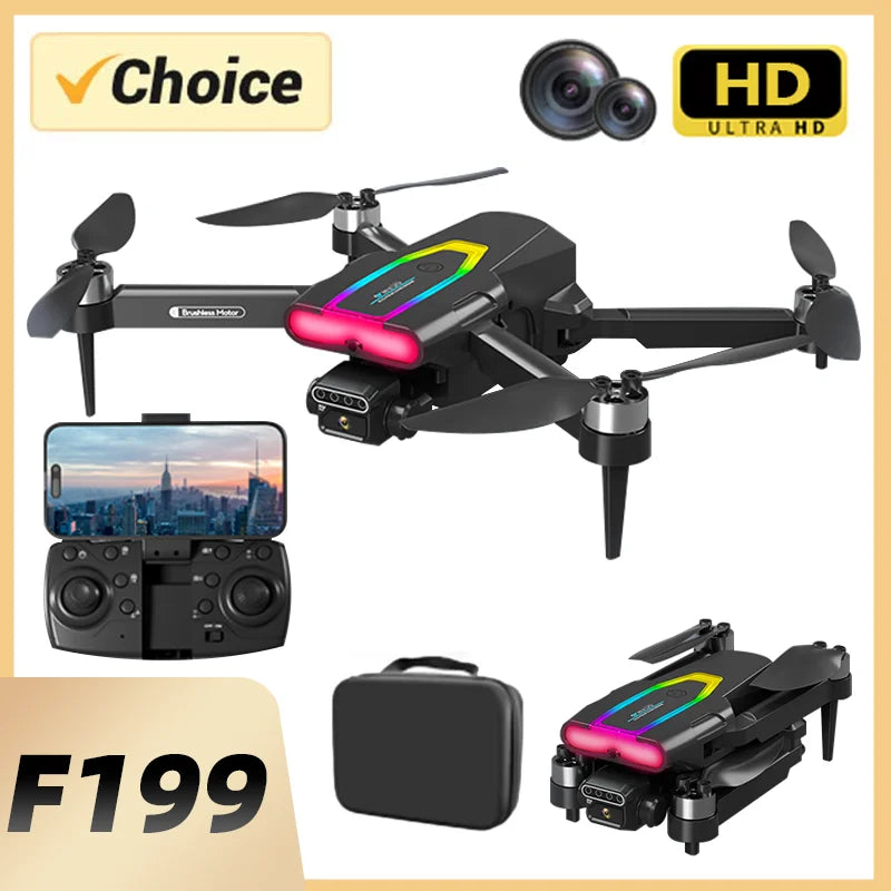 F199 Foldable Drone - 1080p HD Camera, 1000m Range, 20 Min Flight Time