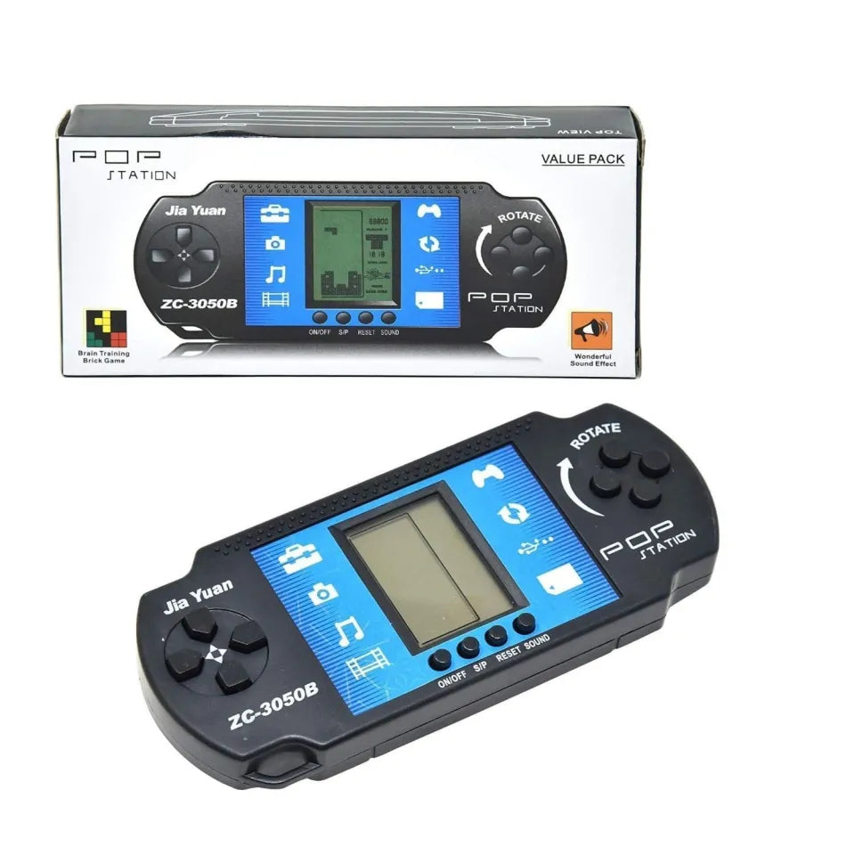 Pop Station Handheld Brick Game Console (ZC-3050B) – Retro LCD Game with Sound
