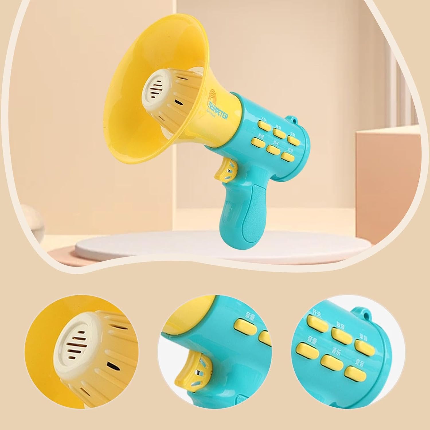 Fun Mic Voice Changer Megaphone Toy for Kids – Record, Echo & Sound Effects (Model B381)