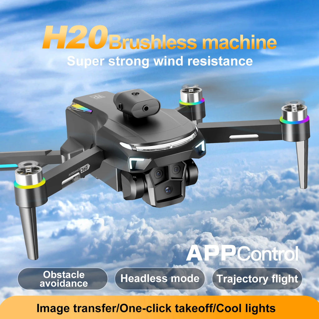 H20 Drone 8K Professional Camera GPS - 4K HD Dual-Camera Obstacle Avoidance Quadcopter 35min Flight
