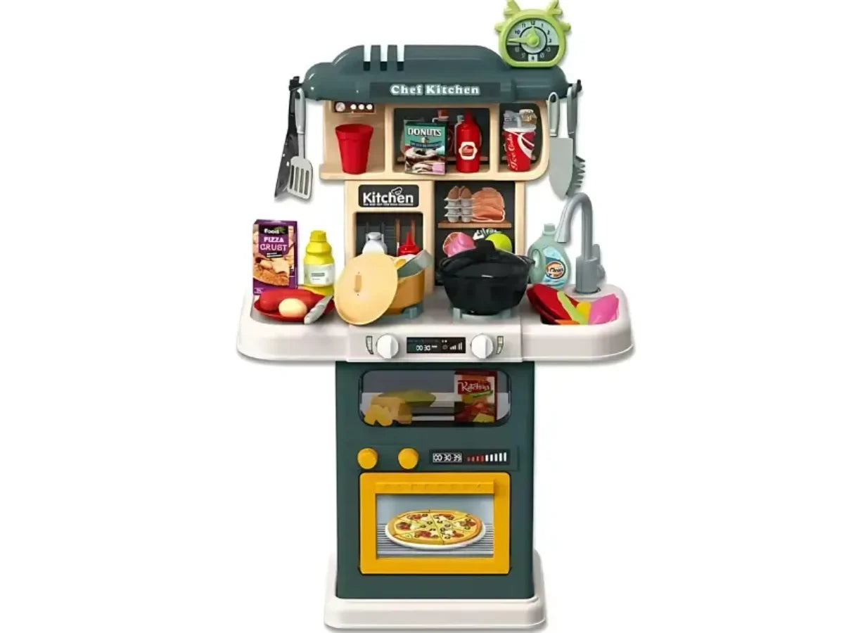 Big Kitchen Set - 64 Piece Chef Play Set with Lights & Sound | Khelaghor Toys
