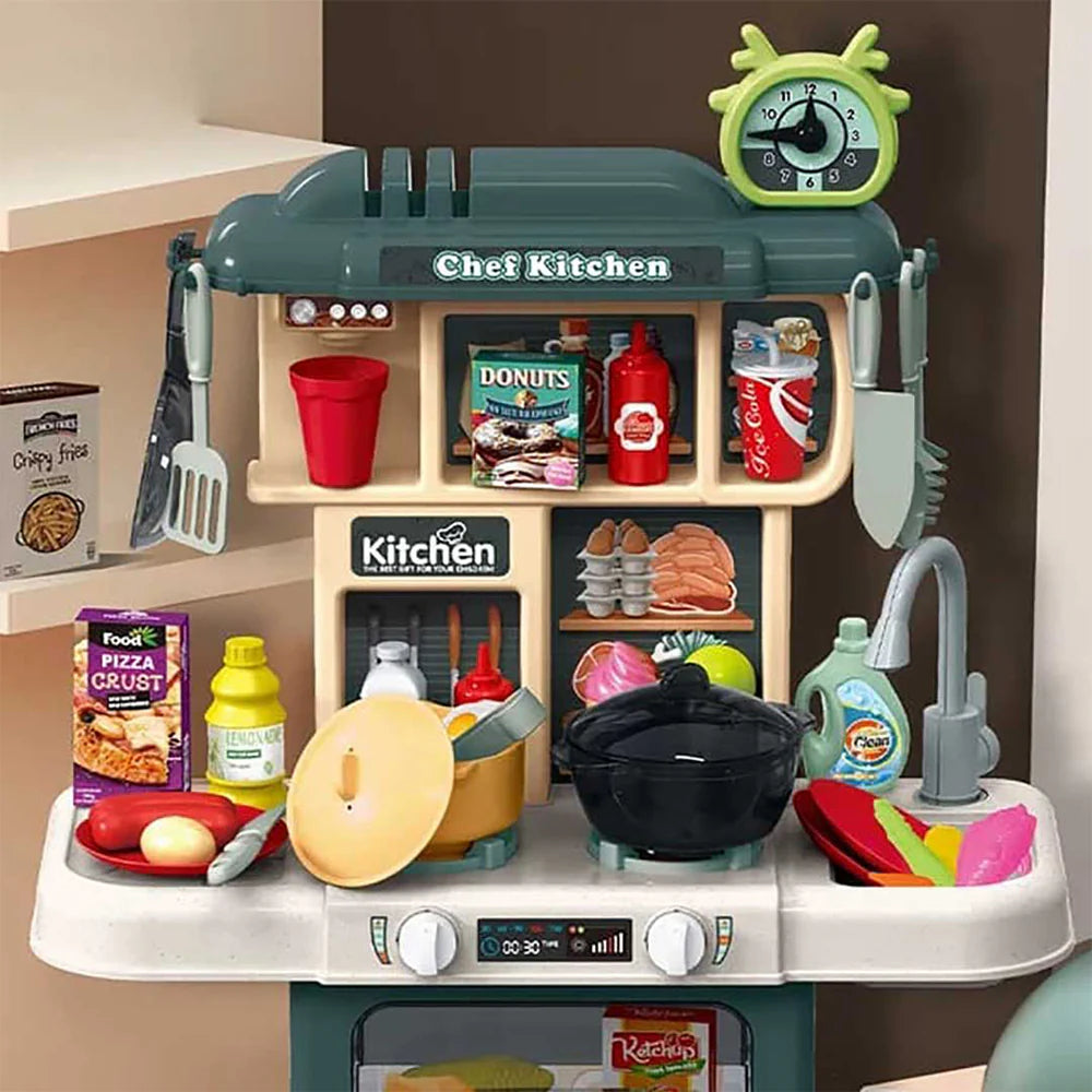 Big Kitchen Set - 64 Piece Chef Play Set with Lights & Sound | Khelaghor Toys