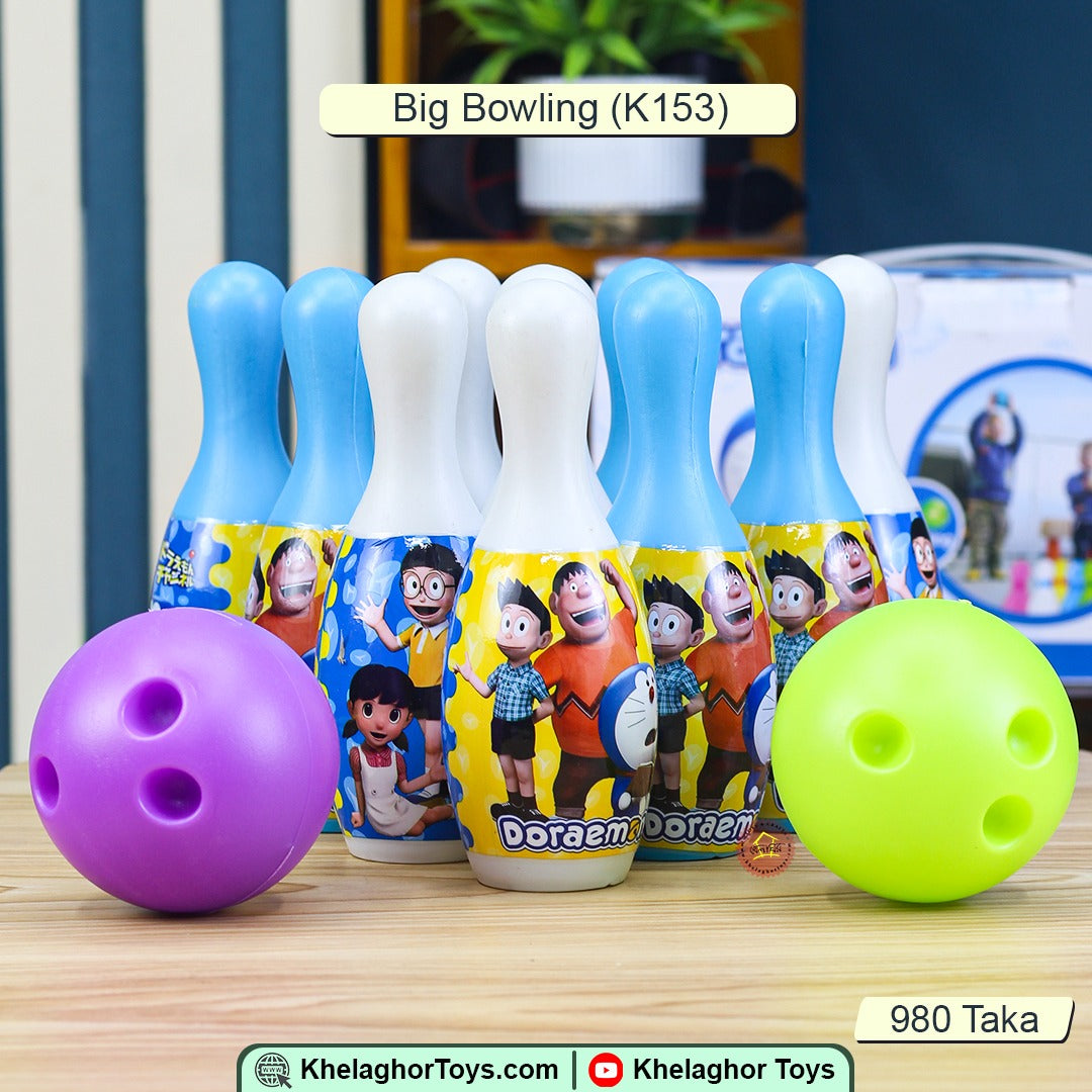 Big Bowling Set K-153 - Doraemon Character 6-Pin Bowling Game for Kids