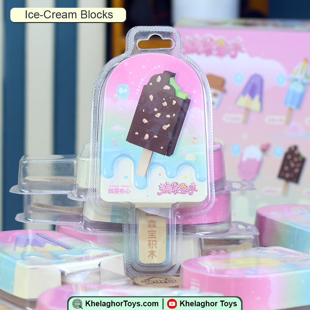 Ice Cream Building Blocks Set - 8 Models LEGO-Compatible Construction Toy