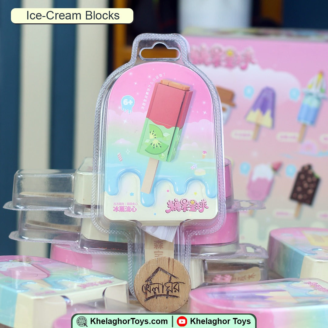 Ice Cream Building Blocks Set - 8 Models LEGO-Compatible Construction Toy