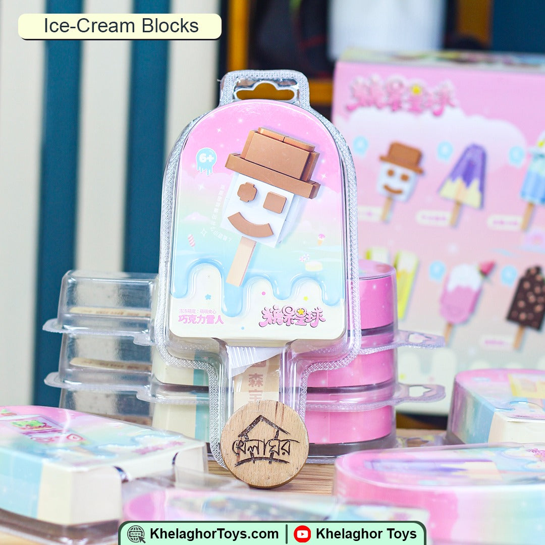 Ice Cream Building Blocks Set - 8 Models LEGO-Compatible Construction Toy