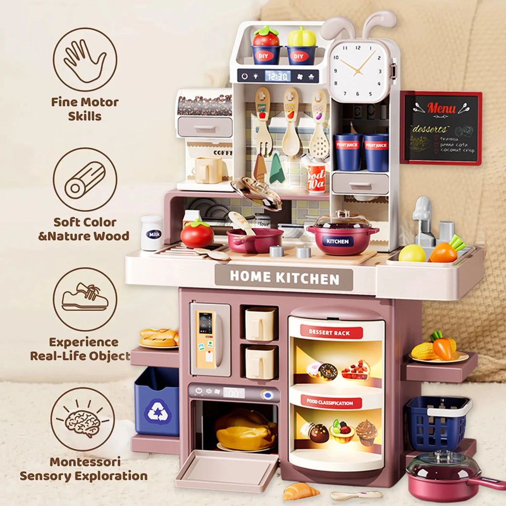 Kids Kitchen Playset with Stove & Sink | Educational Pretend Play Toy