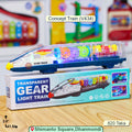 Transparent Gear Light Train – 3D Moving Gears, LED Lights, Bump-and-Go & Sound (Model V434)