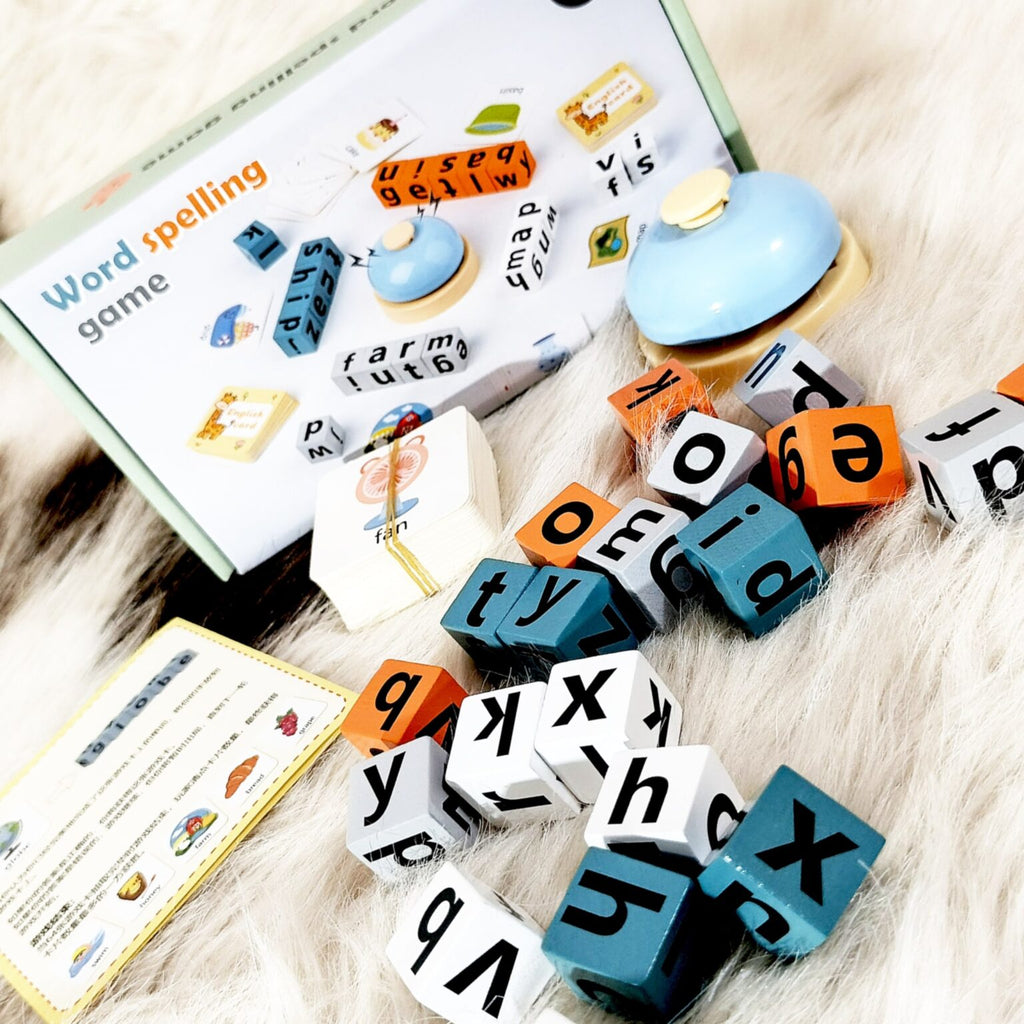 Word Spelling Game – Educational Letter Block & Picture Card Set for Kids (E195)