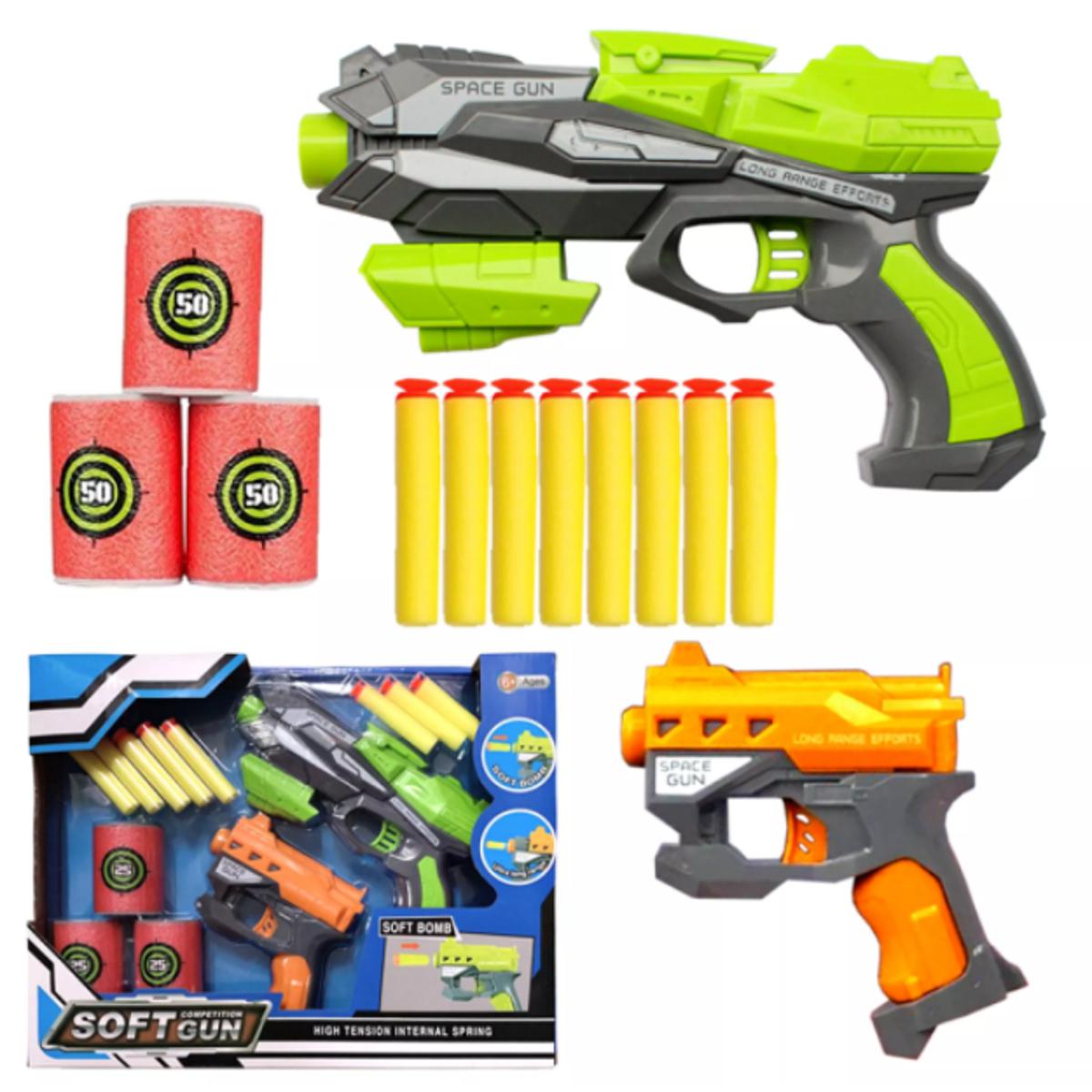 Two-Piece Soft Gun Competition Toy Set for Kids - Safe Nerf-Style Blasters for Boys