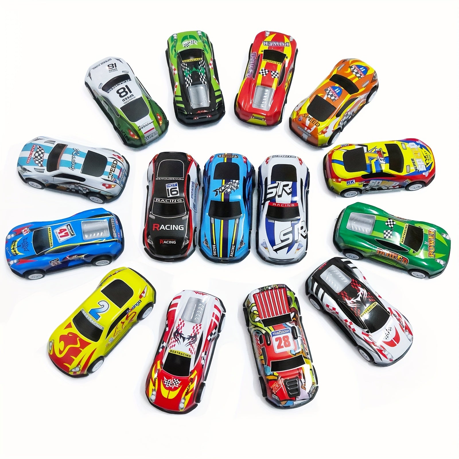 24-Piece Die-Cast Alloy Racing Car Set – Pull-Back Cars for Kids 3+