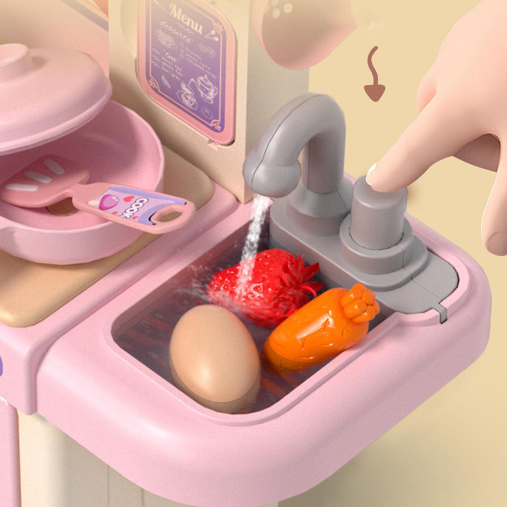 DIY Kids Dream Kitchen Set - Realistic Playset with Steam & Water | Khelaghor Toys