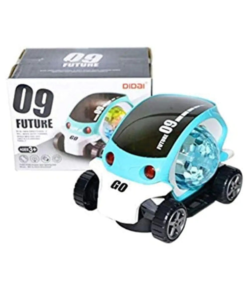 09 Future Electric Stunt Car with Disco Ball – Bump & Go Toy Car with Lights & Music
