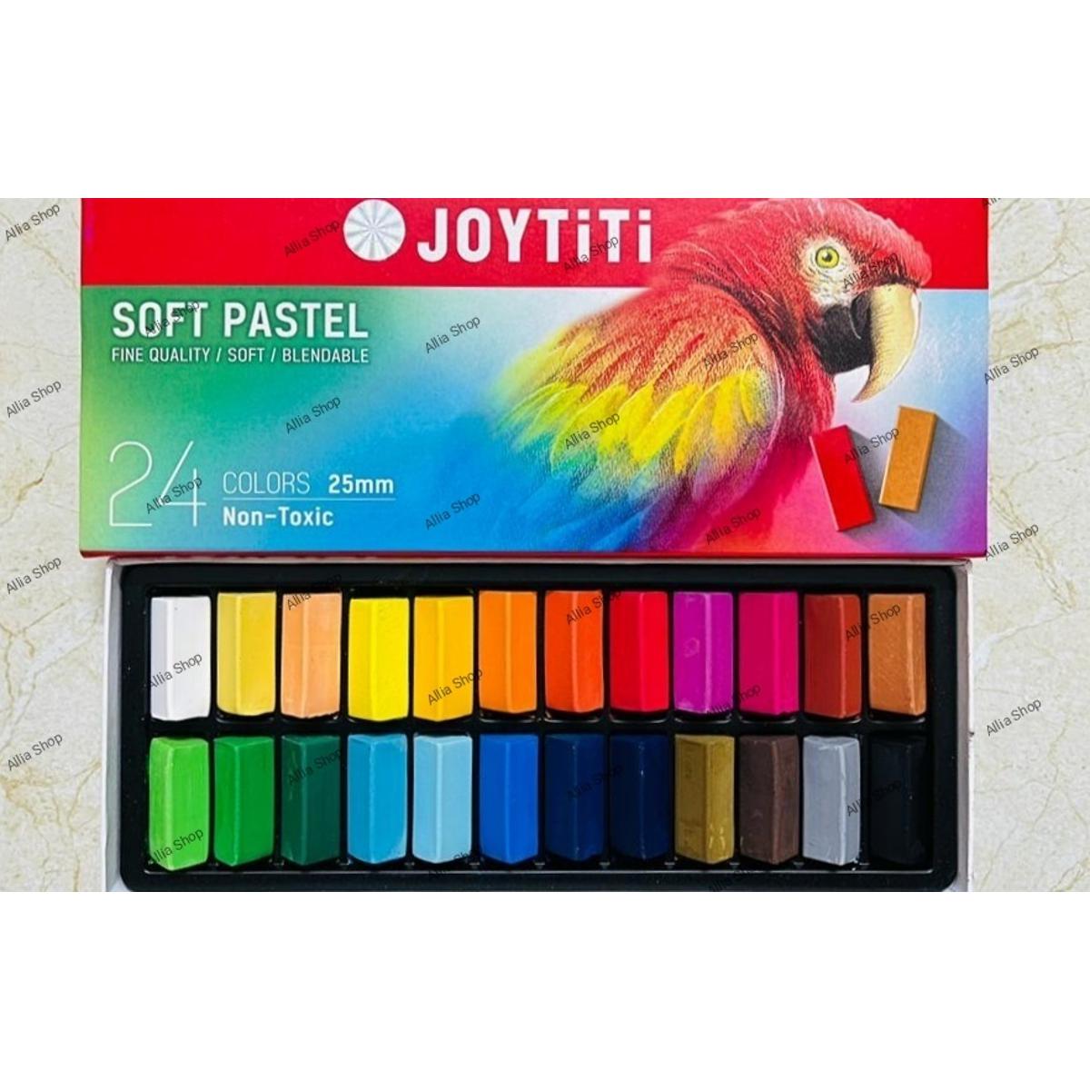 Joytiti Soft Pastels Set – 24 Vibrant Colors, Half-Stick, Blendable & Non-Toxic