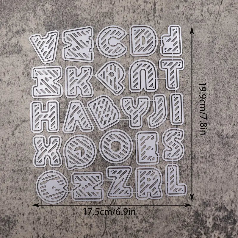 Alphabet Cutting Dies Uppercase A-Z - Letter Dies for Card Making