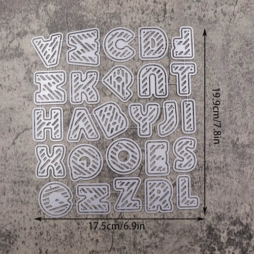 Alphabet Cutting Dies Uppercase A-Z - Letter Dies for Card Making