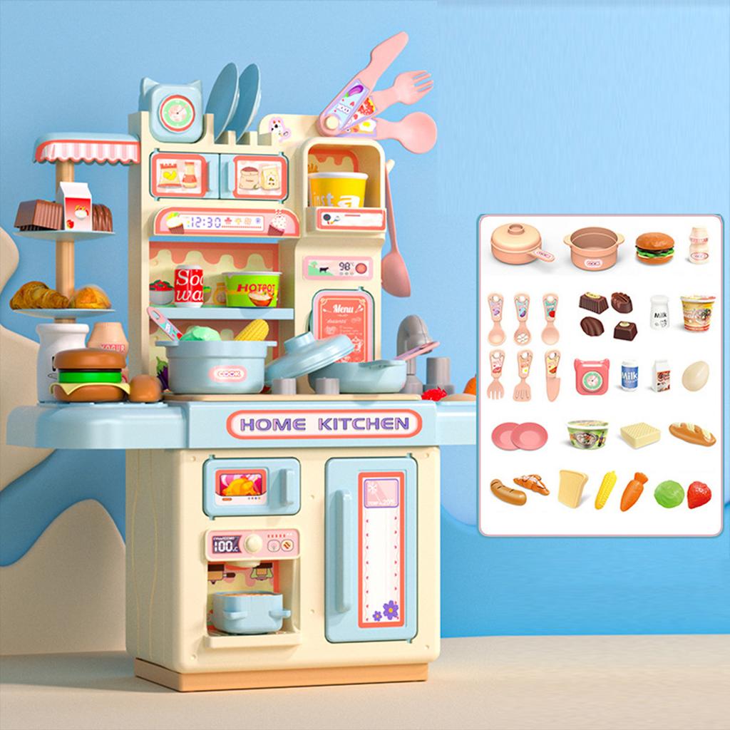 DIY Kids Dream Kitchen Set - Realistic Playset with Steam & Water | Khelaghor Toys