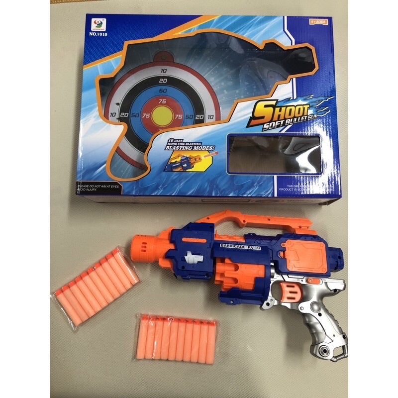 Soft Bullet Auto Gun (1225) – Foam Dart Blaster with 20 Bullets