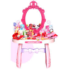 Children's Pretend Play Dressing Table Set – 46-Piece Makeup & Beauty Toy with Mirror