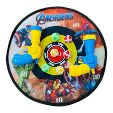 Marvel Avengers Magnetic Dart Board Set - Safe Kids Target Game with 2 Guns