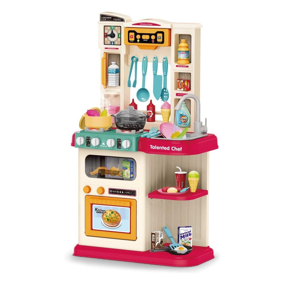 Talented Chef 65-Piece Kitchen Playset | Lights, Sound & Boiling Water Spray Effect