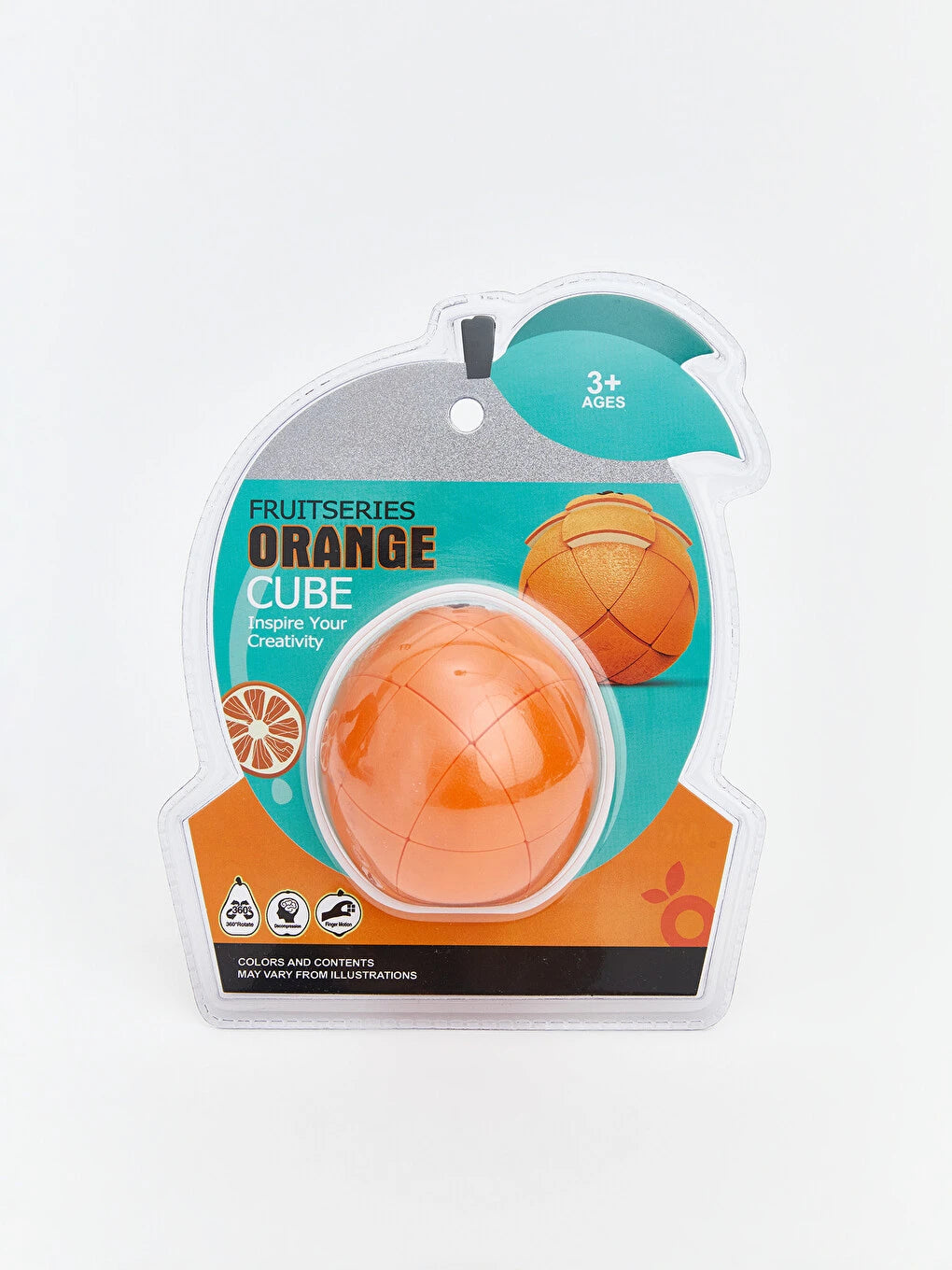 Fanxin Fruit Series Orange Cube | 3x3 Stickerless Shape Mod Twisty Puzzle | Ages 3+