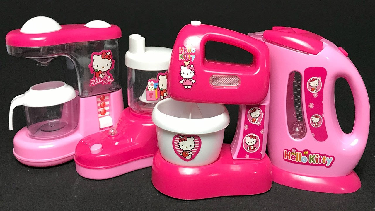 Hello Kitty 4-in-1 Mini Kitchen Appliance Set | Toaster, Mixer, Coffee Maker & Blender with Lights & Sound