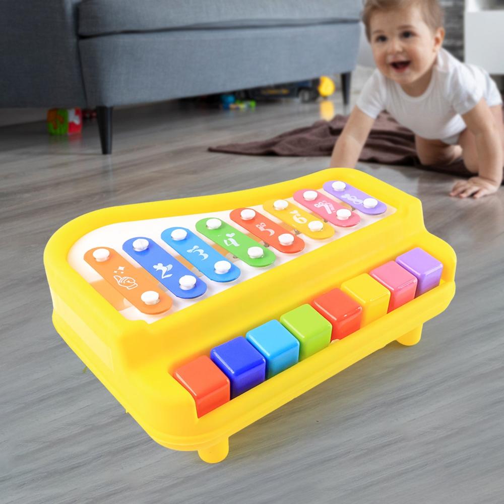 Huanger Vocal Piano 2-in-1 Xylophone & Piano Musical Toy for Toddlers