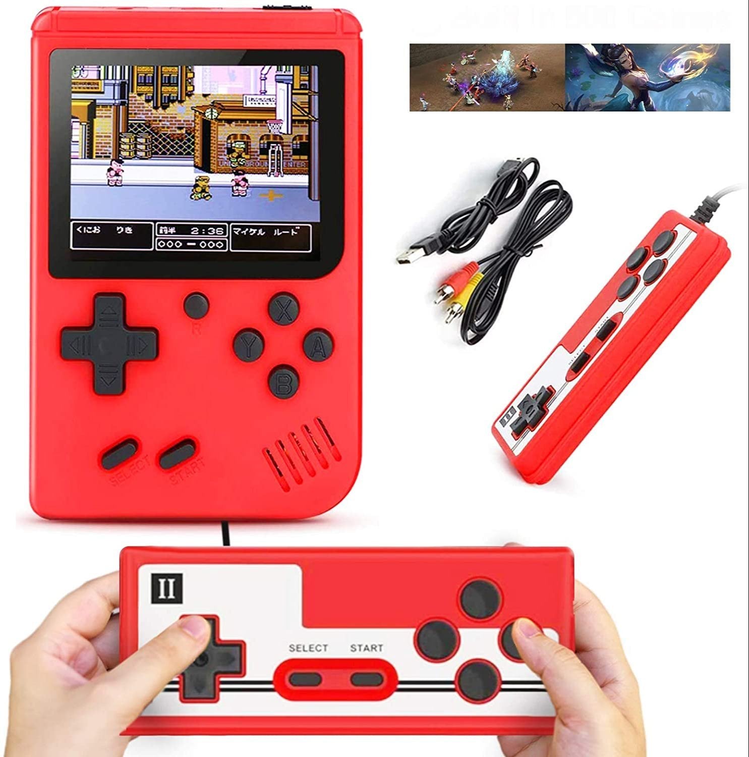 SUP Game Box 400-in-1 Handheld Console – 3" Screen, TV Output, 2 Controllers