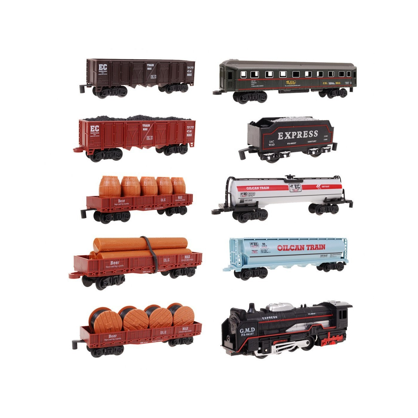 Rail King Intelligent Classical Train Set - Electric Toy Train with Track for Kids