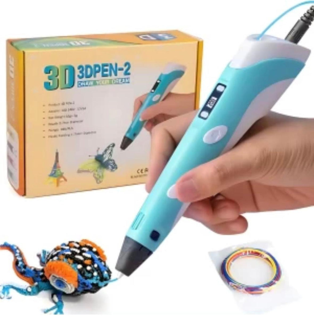 3D Pen-2 Professional 3D Printing Drawing Pen Kit - ABS/PLA Compatible with Temperature Control