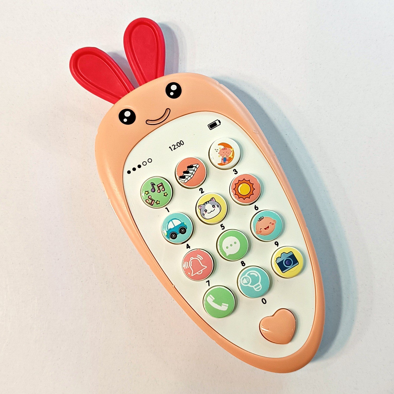 Carrot Musical Mobile Phone Toy for Babies – Lights, Sounds & Silicone Teether