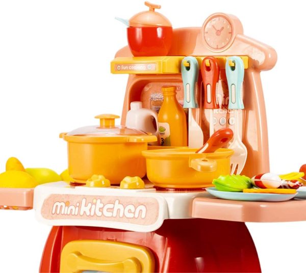 mini kitchen set with clay