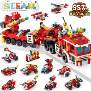 Fire Trucks Building Toys for Educational Construction Toys