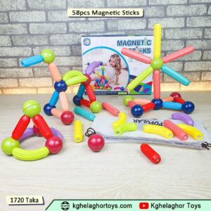 58pcs Magnetic Sticks Toys