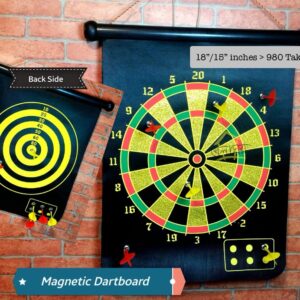 Roll Up Magnetic Dartboard & Bulls Eye (Big Size)