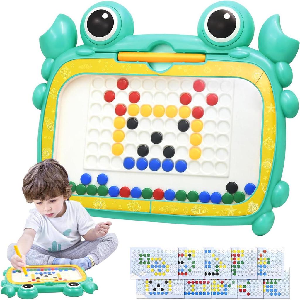 Crab Magnetic Dots Drawing Board. Children Magnetic Pen Drawing Board. Learning Toy for Kids Brain Develop