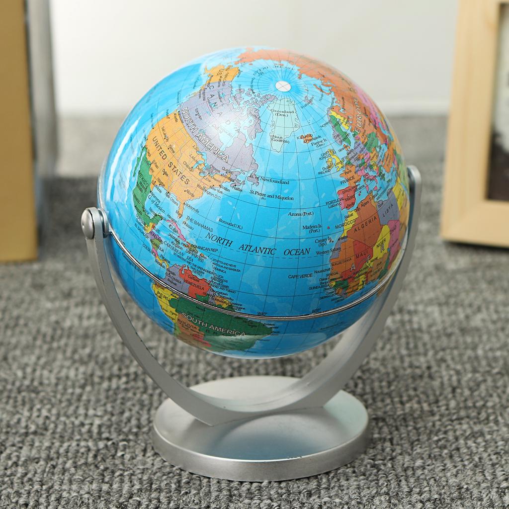 Silver premium 360 degree Earth Globe.