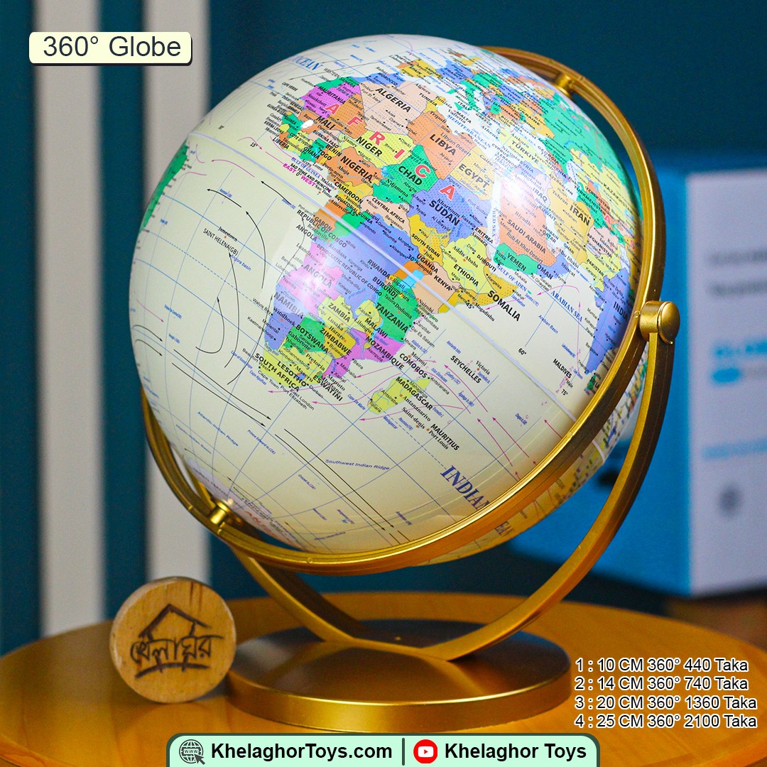 Golden premium 360 degree Earth Globe.