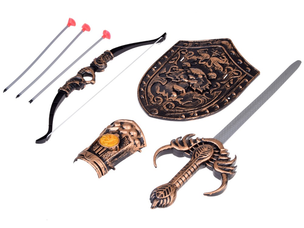 Bow Sword Set (K009), Little Knight Attributes Set Sword Bow Shield